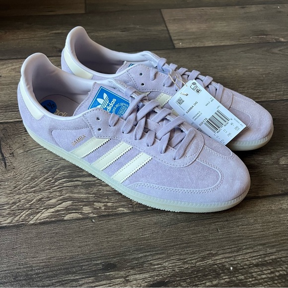 adidas Other - Adidas Men's Samba OG Silver Dawn Chalk Purple Size 11.5 NEW